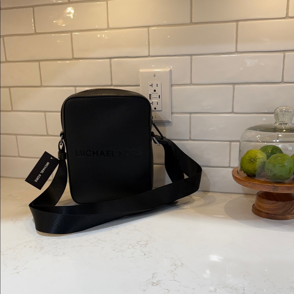 NWT Michael Kors Black Messenger Bag for Men